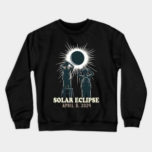 Total Solar Eclipse April 8 2024 Teacher Student Matching Crewneck Sweatshirt